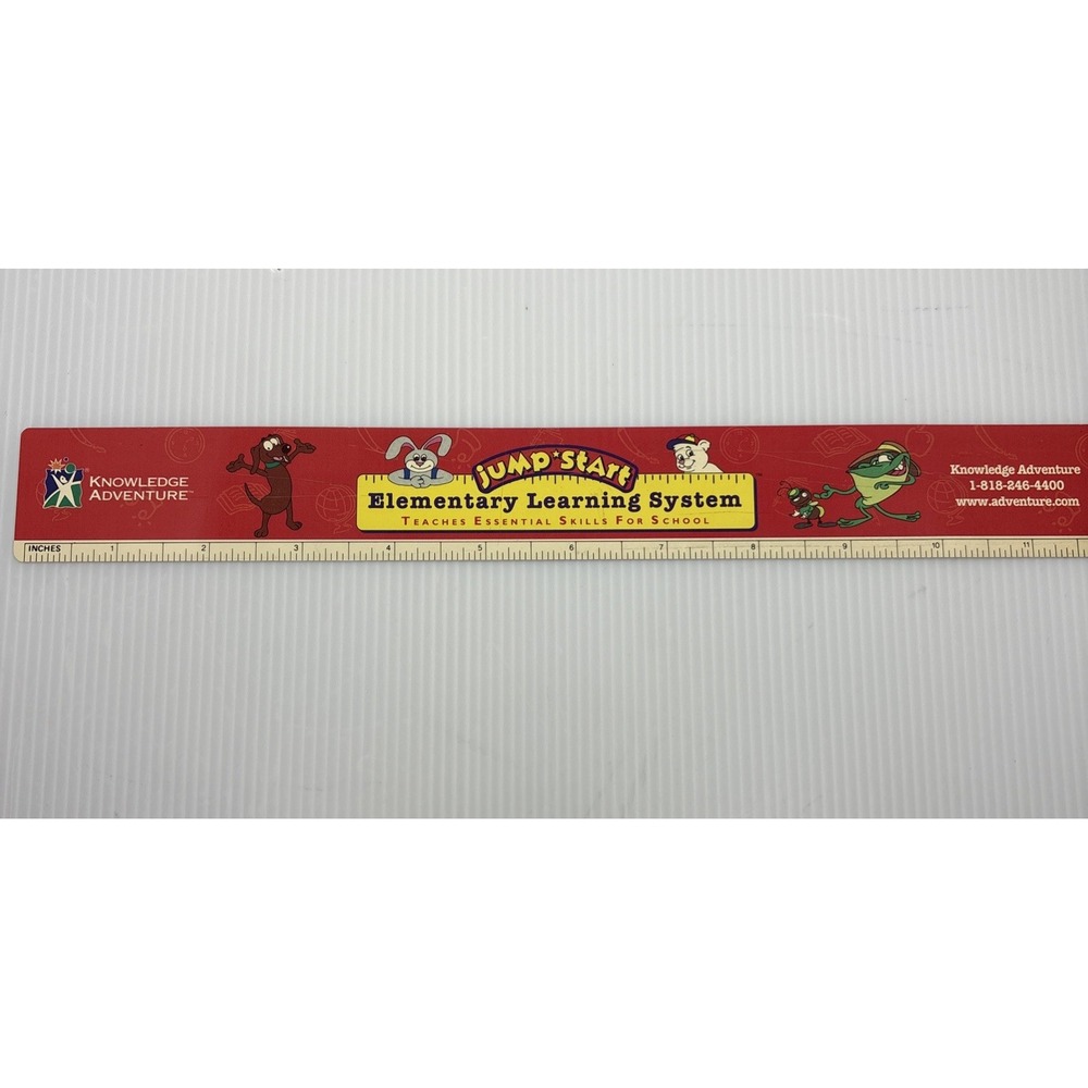 Rare Jump Start Knowledge Adventure Ruler Plastic‎ Some Scratches 12" - Picture 10 of 10